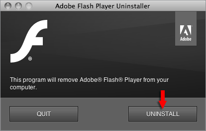 Adobe Flash Player Uninstaller 12.0.0.70 Mac software screenshot