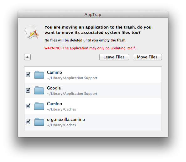 AppTrap 1.2.1 Mac software screenshot