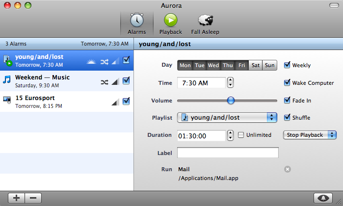 Aurora 5.0.2 Mac software screenshot