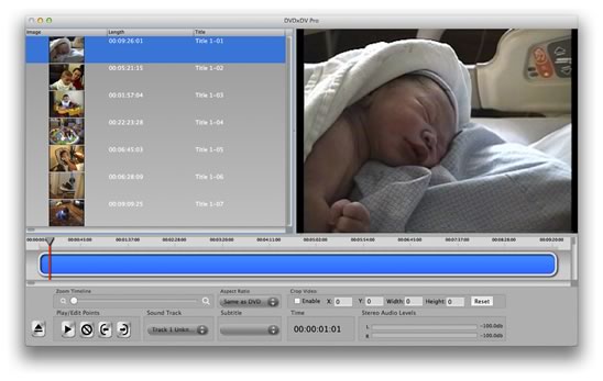 DVDxDV Pro 3.8.2 Mac software screenshot