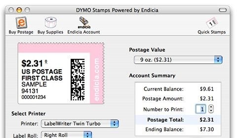 DYMO LabelWriter 8.5.0.1836 Mac software screenshot