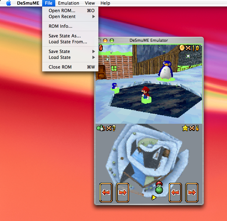 DeSmuME 0.9.10 Mac software screenshot