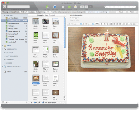 Evernote 5.5.2.402634 Mac software screenshot