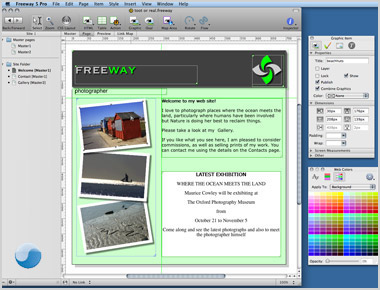 Freeway Pro 6.1.2 Mac software screenshot