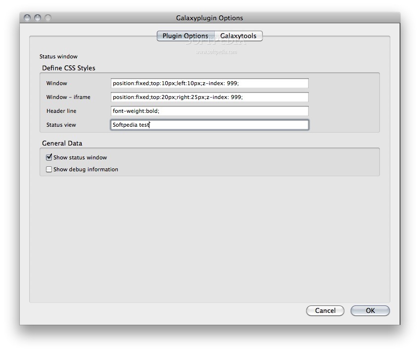 Galaxytoolbar 2.6.33 Mac software screenshot