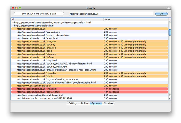 Integrity 5.0.3 Mac software screenshot