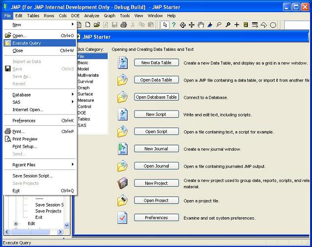 JMP 11.2 Mac software screenshot