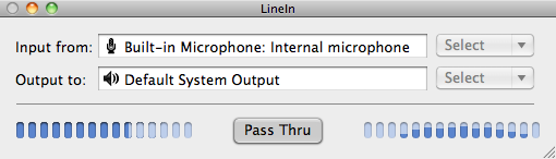 LineIn 2.2 Mac software screenshot