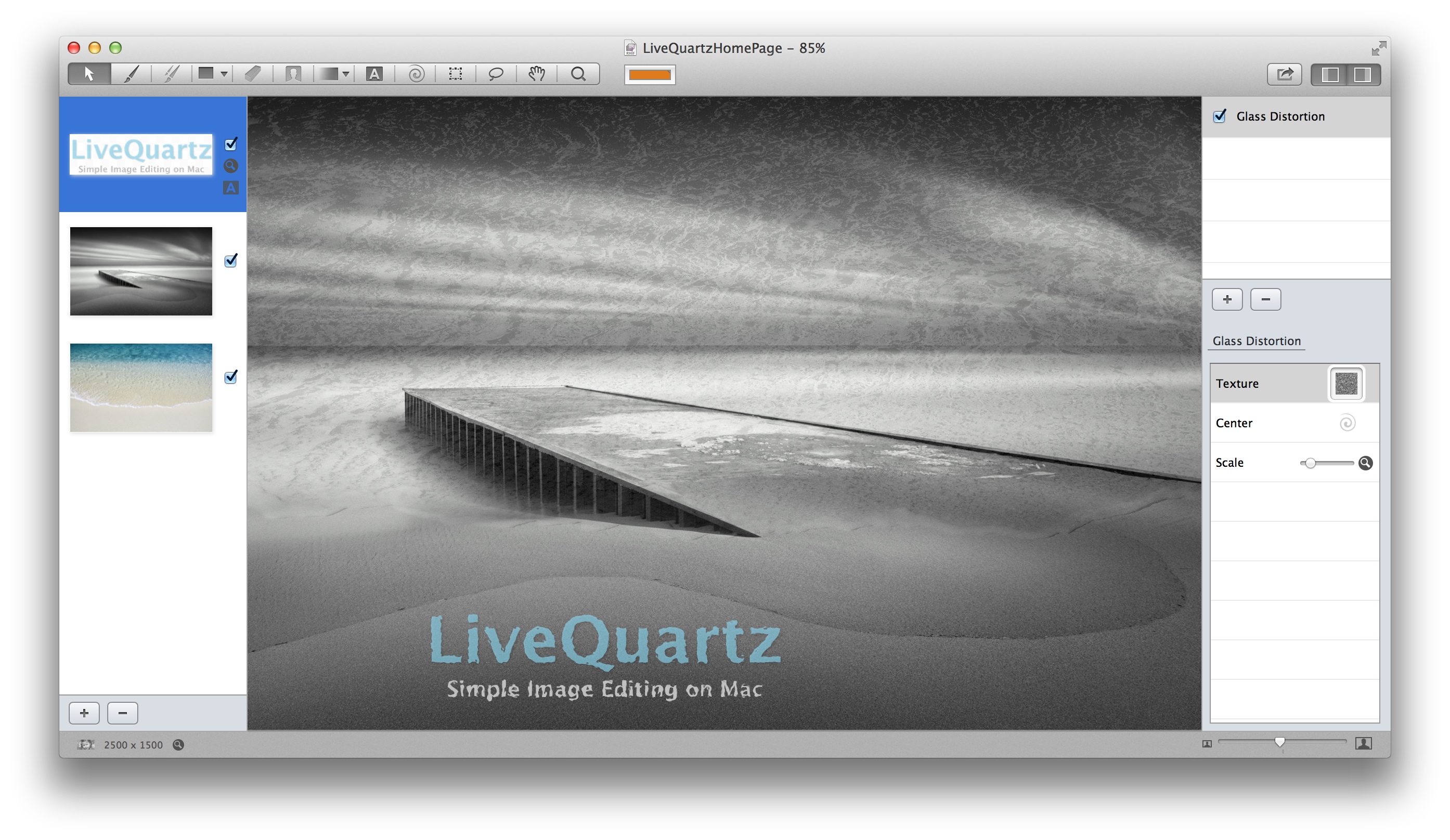 LiveQuartz 2.3.1 Mac software screenshot