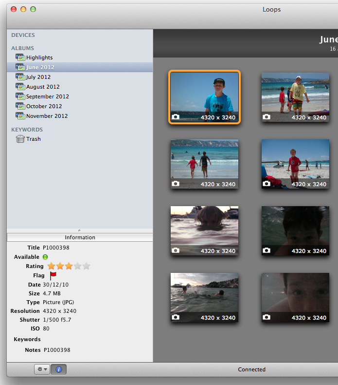 Loops 1.0.1 Mac software screenshot