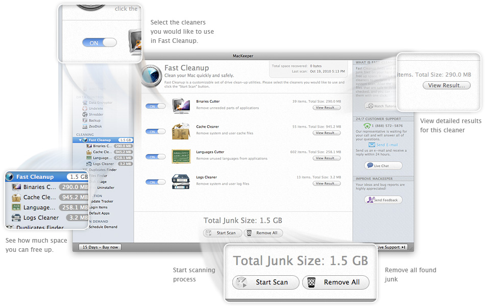 MacKeeper 2.12.626 Mac software screenshot