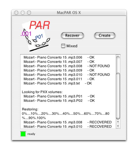 MacPAR deLuxe 4.4.1 Mac software screenshot