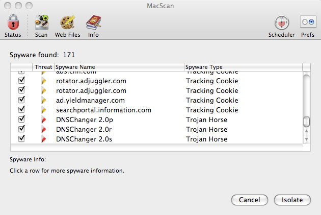 MacScan 2.9.4 Mac software screenshot