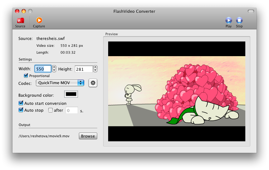 Macvide FlashVideo Converter 3.6.0.11 Mac software screenshot