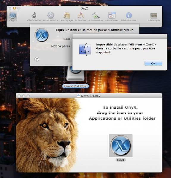 OnyX 2.8.2 Mac software screenshot