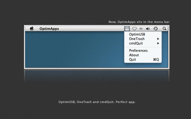 OptimApps 3.0.1 Mac software screenshot