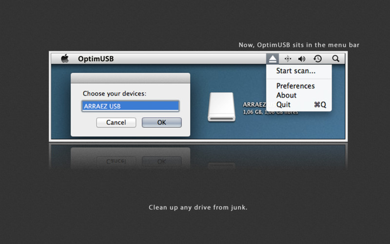 OptimUSB 5.0.1 Mac software screenshot