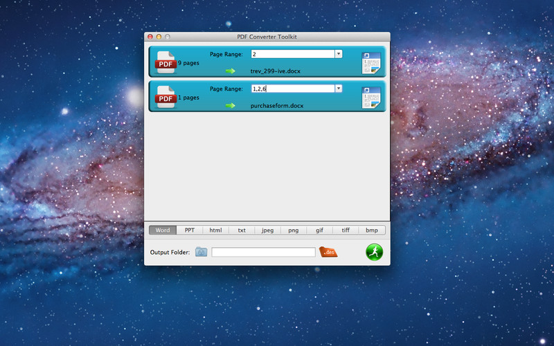 PDF Converter Toolkit + 2.1.1 Mac software screenshot