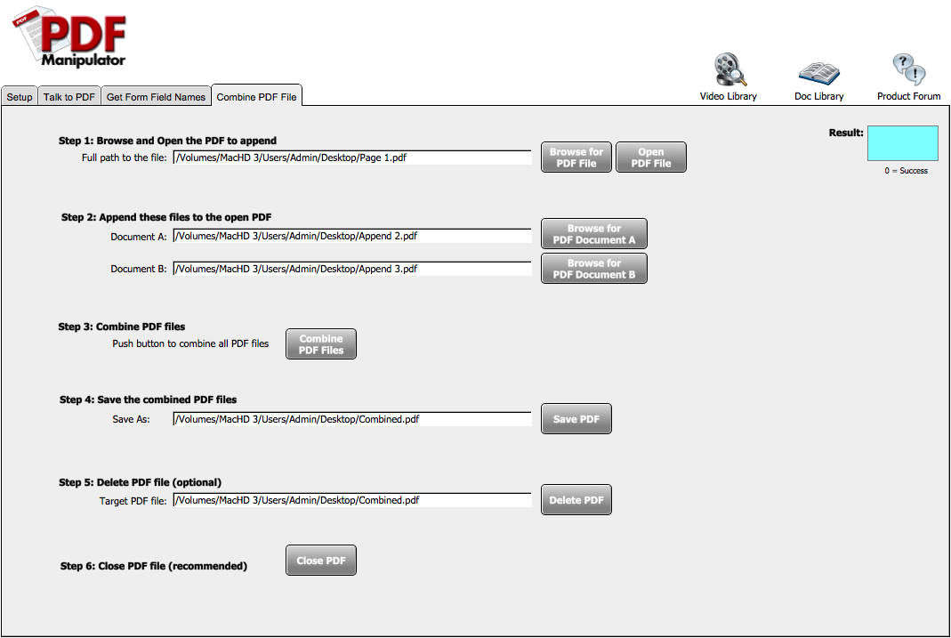 PDF Manipulator 3.0.0.0 Mac software screenshot