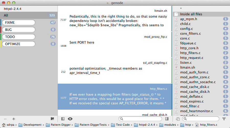 Pattern Digger 1.1.5 Mac software screenshot