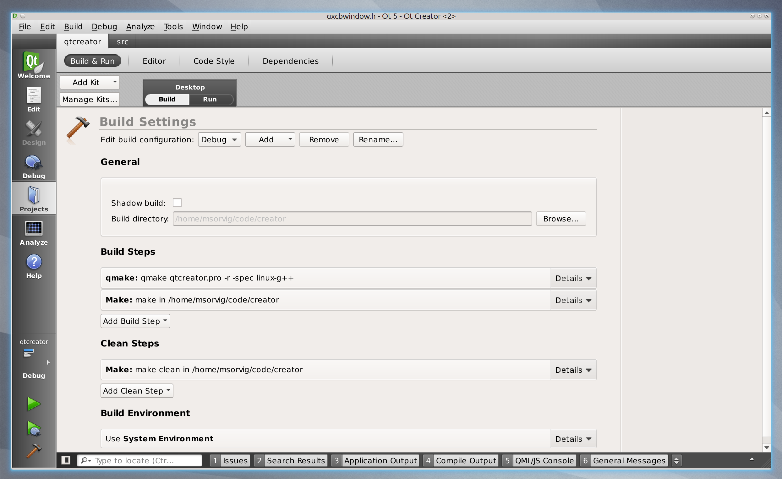 Qt 5.2.1 Mac software screenshot
