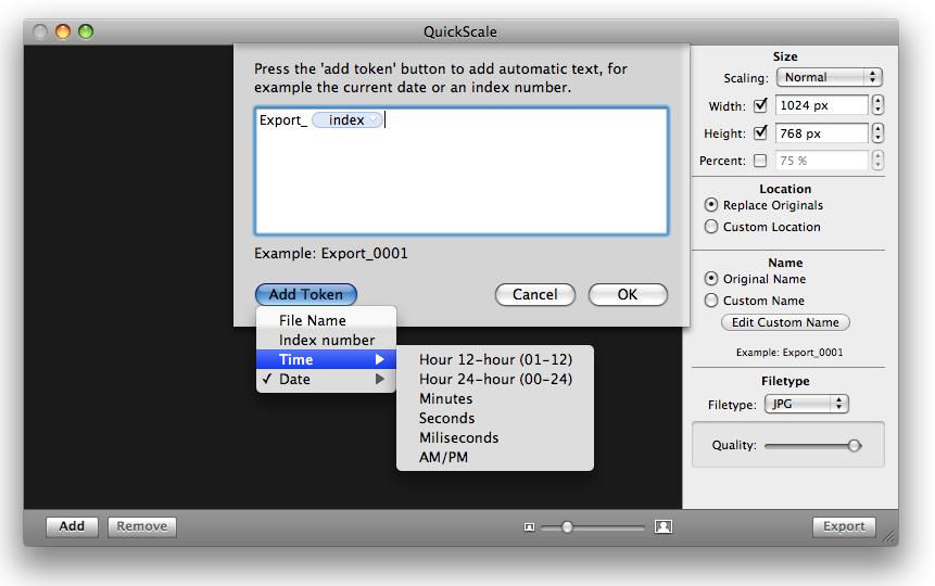 Quickscale 3.9.10 Mac software screenshot