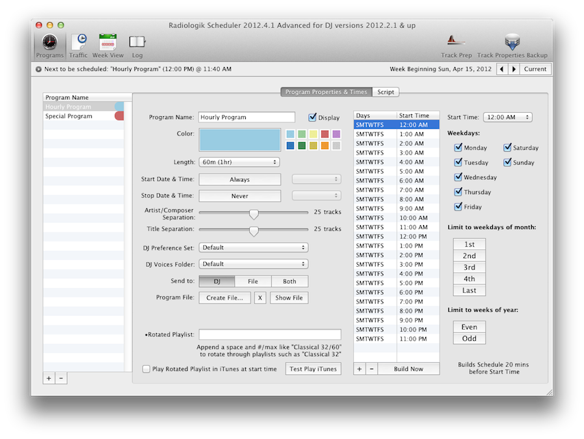 Radiologik Scheduler 2013.2.5 Mac software screenshot