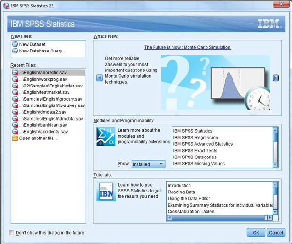 SPSS Statistics 22.0.0 Mac software screenshot