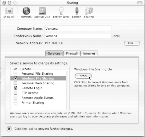 Samba 4.1.2 Mac software screenshot