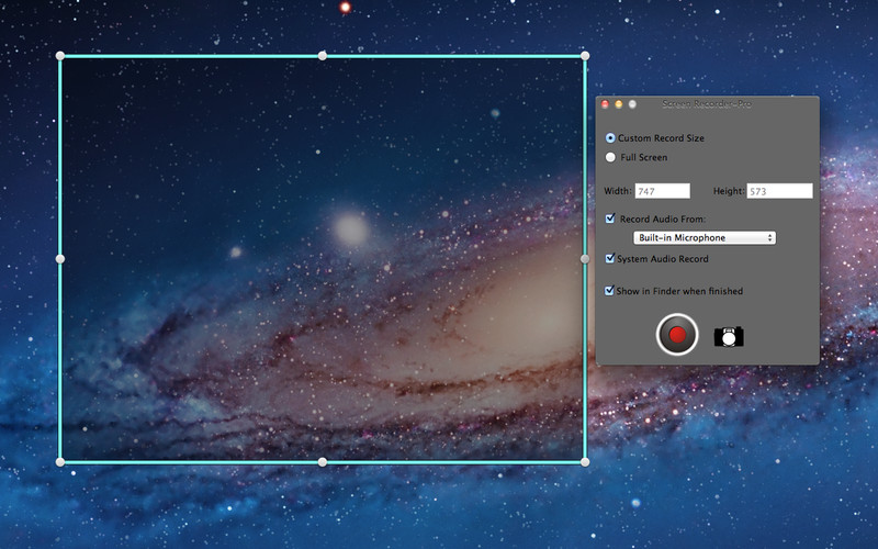 Screen Recorder-Pro 2.1.6 Mac software screenshot