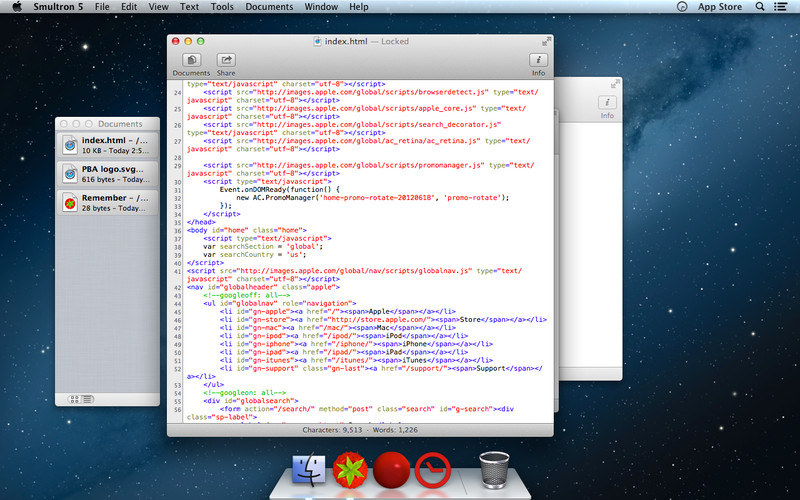 Smultron 6.0.10 Mac software screenshot