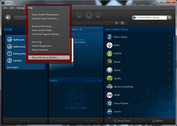 Sonos Desktop Controller 5.0 Mac software screenshot