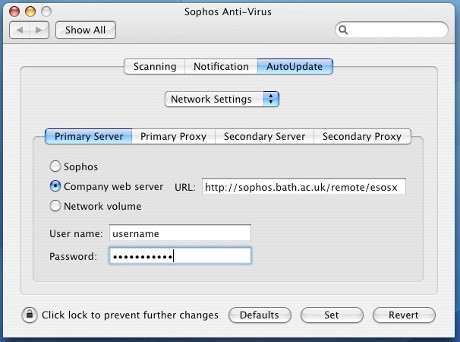 Sophos Anti-Virus Home Edition 8.0.10 Mac software screenshot
