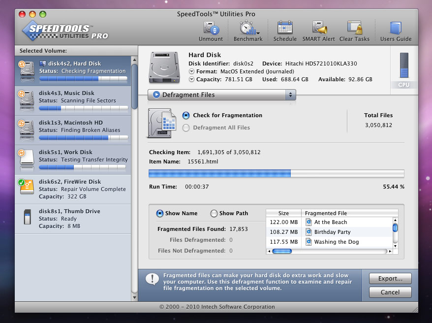 SpeedTools Utilities Pro 3.9 Mac software screenshot