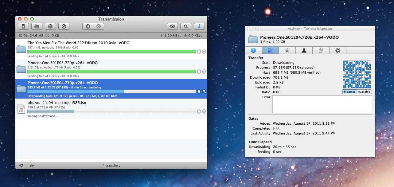 Transmission 2.82 Mac software screenshot