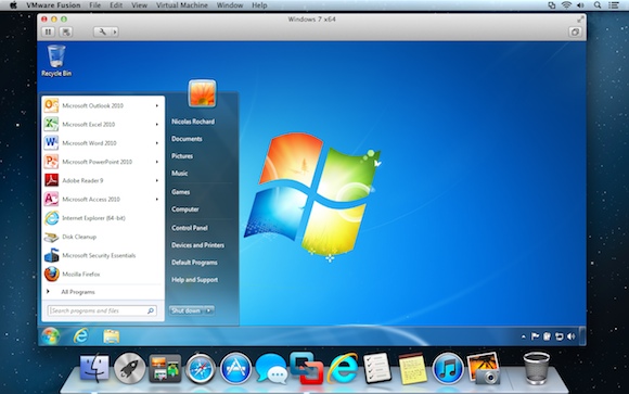 VMware Fusion 7.0.0.2075534 Mac software screenshot