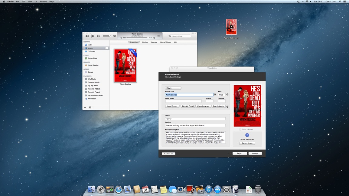VideoDrive 2.7.03 Mac software screenshot