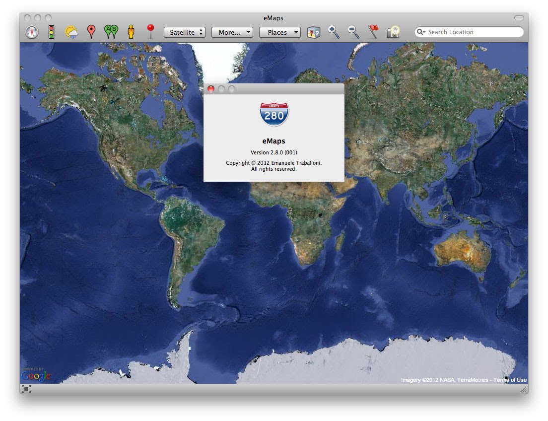 eMaps 3.3.5 Mac software screenshot
