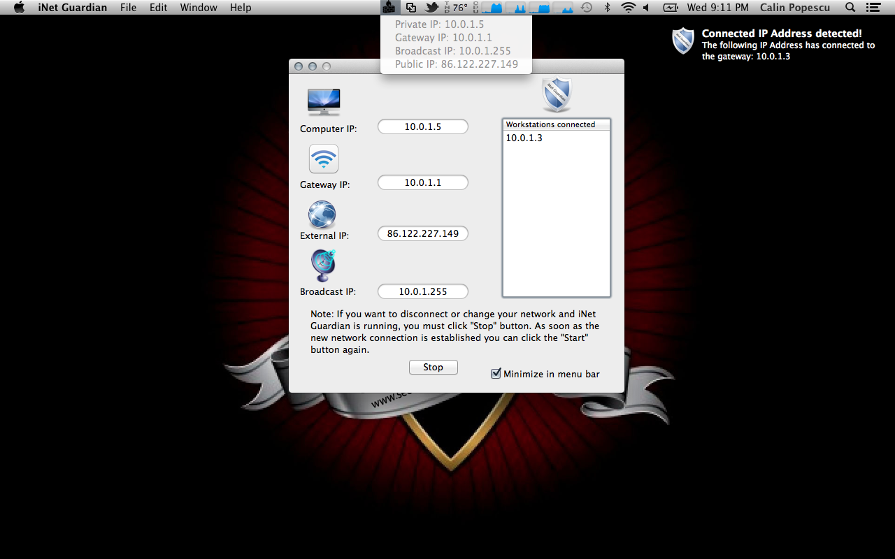 iNet Guardian 3.0.1 Mac software screenshot