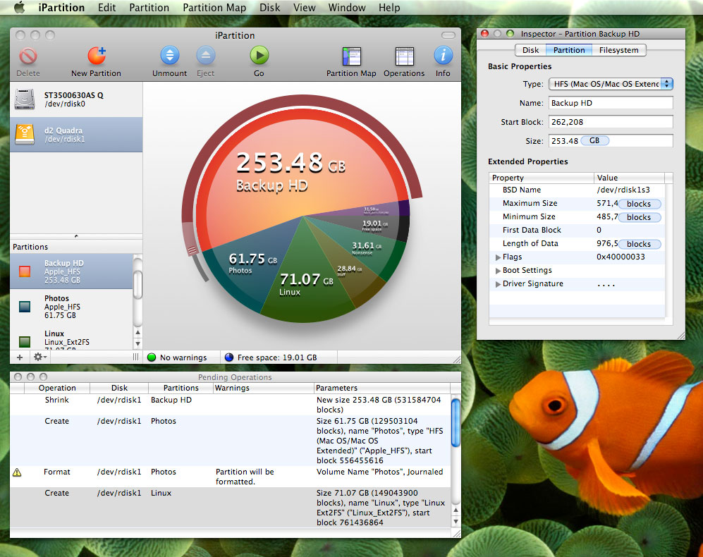 iPartition 3.4.3 Mac software screenshot