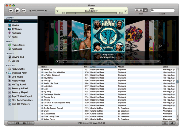 Apple iTunes 11.3.1.2 Mac software screenshot