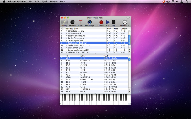 microsynth-mini 1.4.3 Mac software screenshot