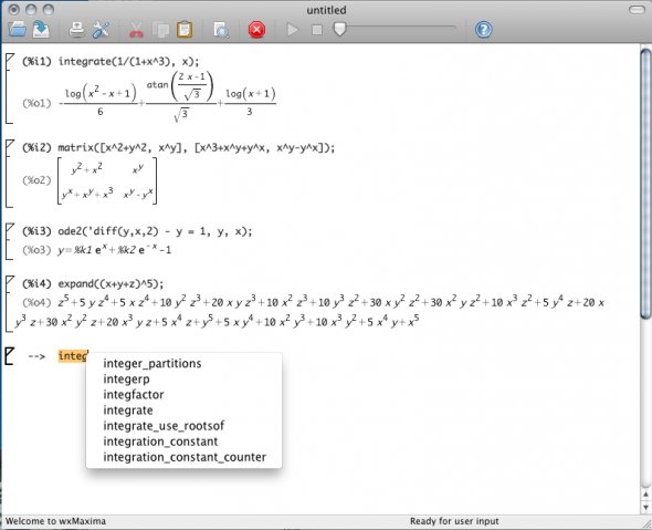 wxMaxima 13.04.2 Mac software screenshot