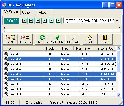 007 MP3 Agent 2.2.1 software screenshot