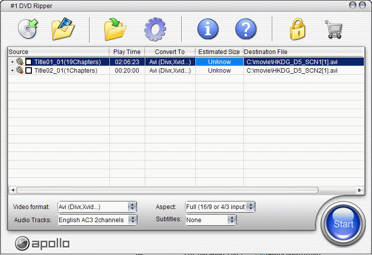 #1 DVD Ripper 6.2.1 software screenshot