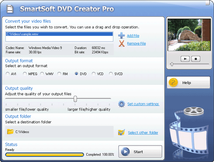 #1 Smart DVD Creator 7.10 software screenshot