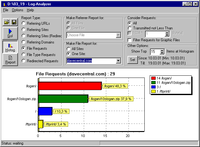 10-Strike Log-Analyzer 1.53 software screenshot
