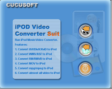 123 Cucusoft iPod Video Converter + DVD 2.1.2 software screenshot