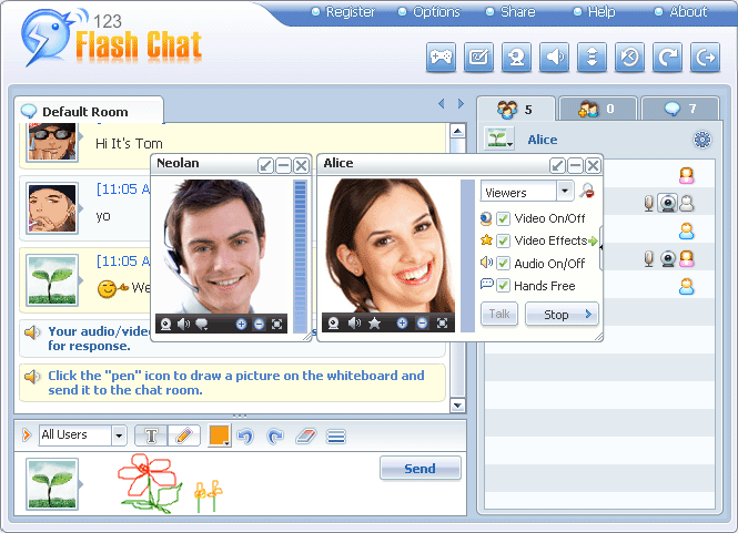 123 Flash Chat Official Windows Client 6.9.4 software screenshot