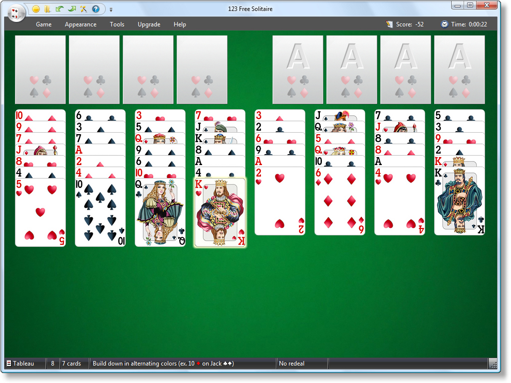 123 Free Solitaire - Card Games Suite 7.2 software screenshot